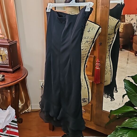 Cache Strapless Black Midi Cocktail dress size 4 - Picture 9 of 13